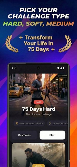 75 Days Hard Challenge Tracker Screenshot 0