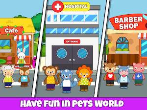 Pretend Play Pets Town Life - Play in Pets Home Screenshot 0