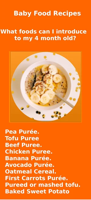Baby Food Recipes Screenshot 1