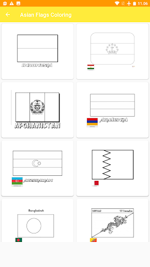 Coloring Asian country flags Screenshot 3