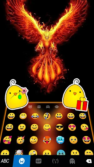 Fire Phoenix Keyboard Background Screenshot 2