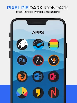 Pixel Pie DARK Icon Pack Screenshot 3