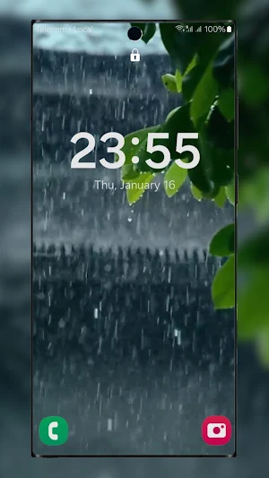 Realistic Rain Live Wallpaper Screenshot 1