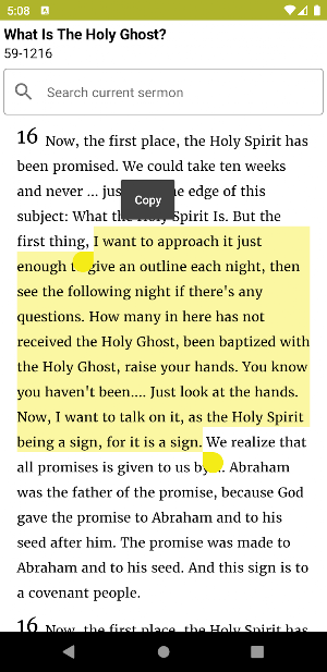The Message Search Screenshot 2