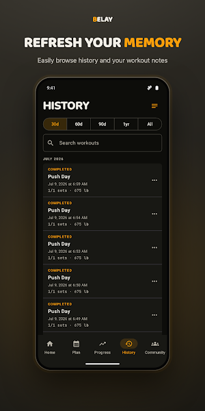 Belay: Strength Tracker Screenshot 3