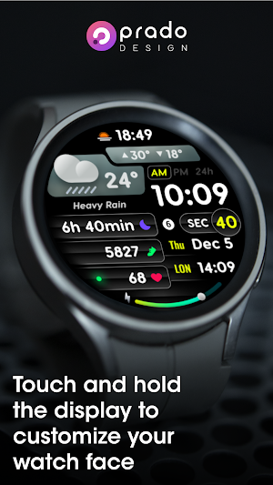 PRADO 72 Weather Watch Face Screenshot 3