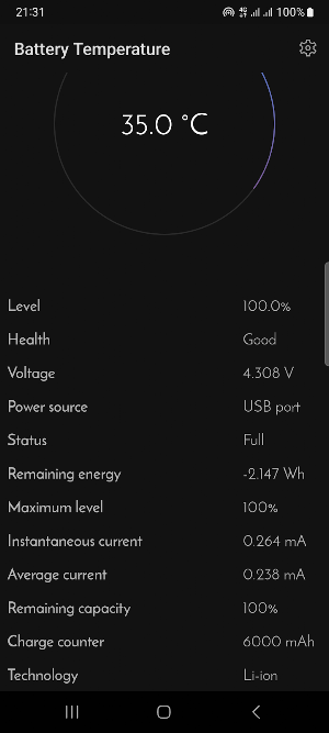 Battery Temperature Screenshot 1