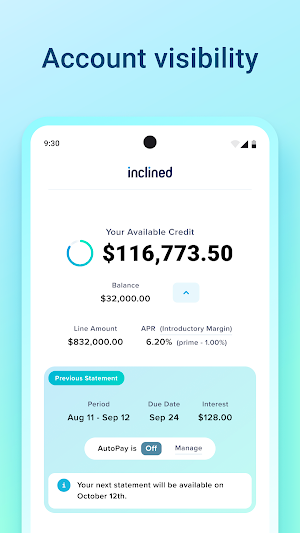 Inclined Line of Credit Screenshot 3