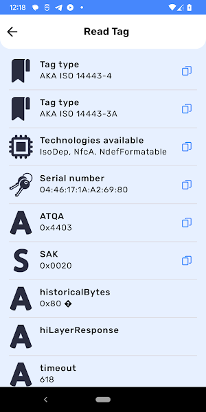 NFC Check Tools - NFC Tag Read Screenshot 1