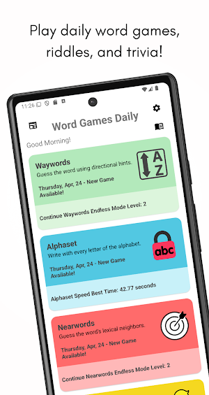 Word Games Daily Screenshot 0