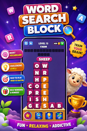 Word Search Block: Word Games Screenshot 0