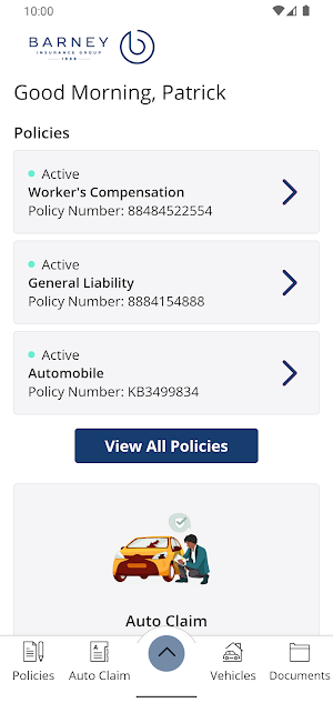 Barney Insurance Online Screenshot 1