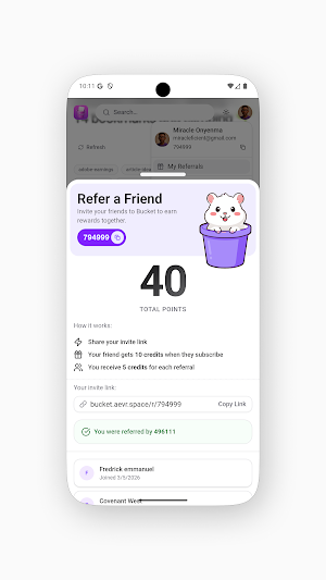 Bucket Screenshot 1