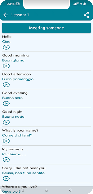 Italian Lessons: Learn & speak Screenshot 1
