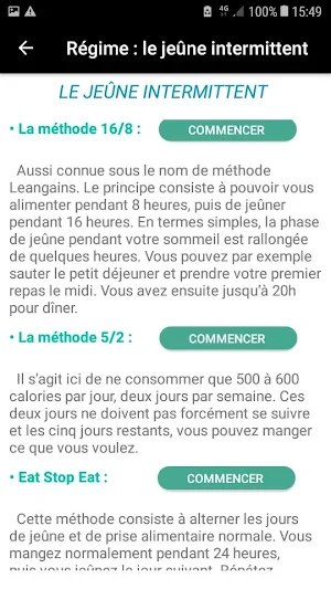 Régime jeune intermittent pour perdre du poids Screenshot 1