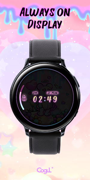 Pastel Love Bear - Watchface Screenshot 3