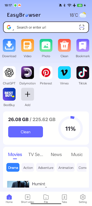 EasyBrowser - Fast & Private Screenshot 0