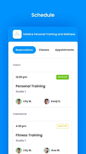 Solstice Personal Training Screenshot 2
