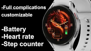 A021 Golden Dragon Watch Face Screenshot 1