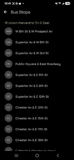 RTA Bus Time - Cleveland Screenshot 1