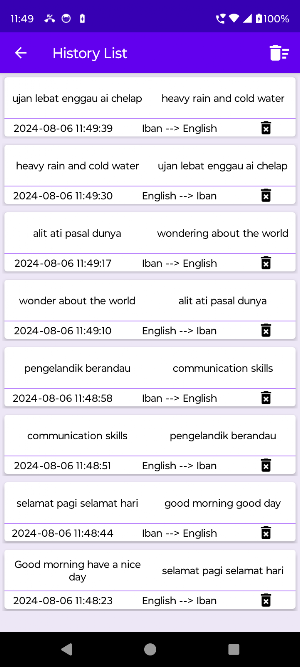 English To Iban Translator Screenshot 2