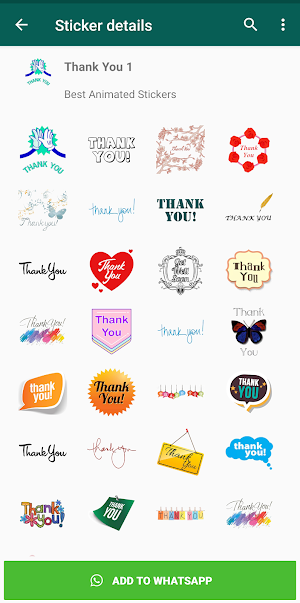 THANK YOU Sticker WAStickerApp Screenshot 1