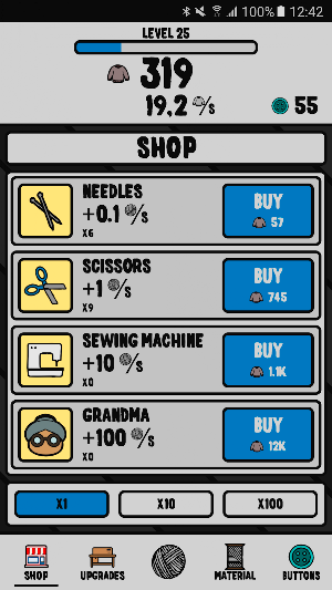 Sweater Knitter - CLICKER Screenshot 1