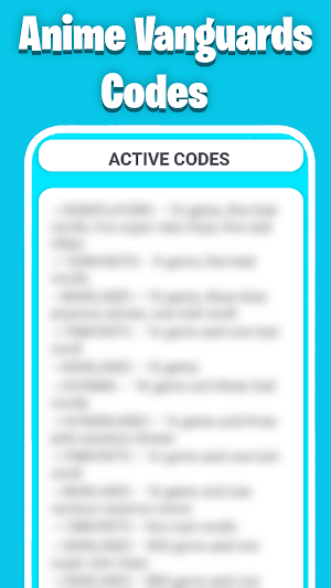 Anime Vanguards Codes Screenshot 1