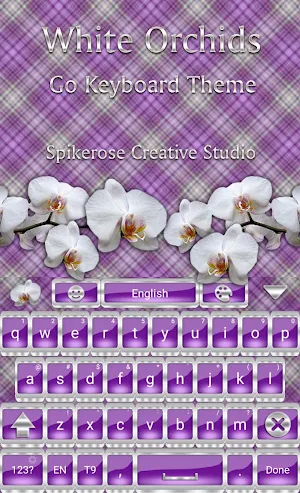 White Orchids Keyboard theme Screenshot 0