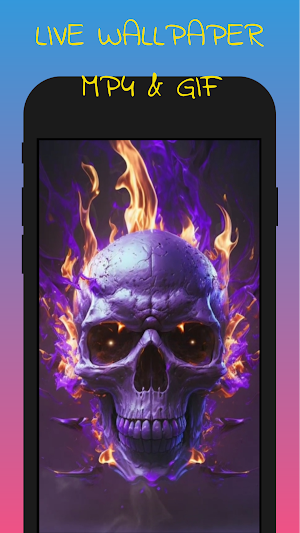 Blue Skull Live Wallpaper Screenshot 0