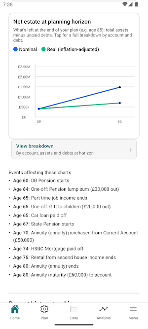 Pension Cashflow Modeller Screenshot 2