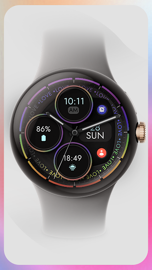 Rainbow Love 2 watch face Screenshot 3