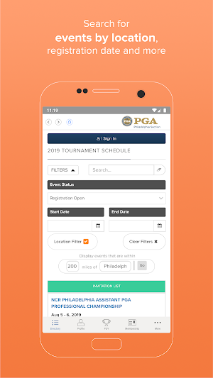 Philadelphia PGA Section Screenshot 2