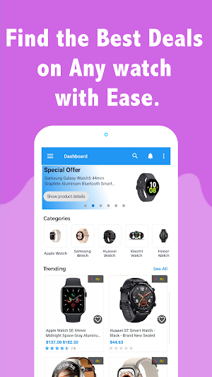 Smartwatch online shopping Screenshot 1