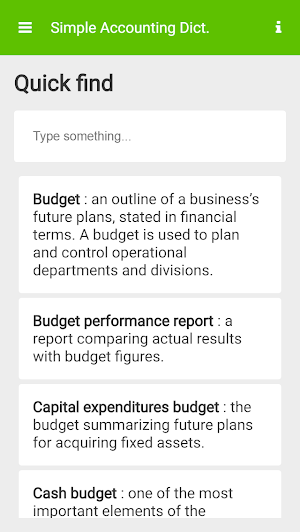 Simple Accounting Dictionary Screenshot 3