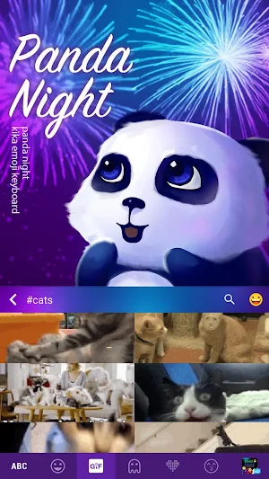 Panda Night Keyboard Theme Screenshot 2