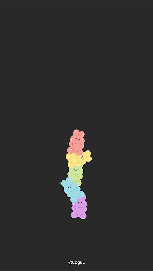 카카오톡 테마 - 토끼 젤리 다크 Screenshot 0
