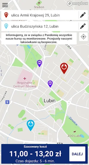 Tarnowscy Taxi Lubin Screenshot 2