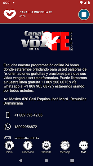 Canal La Voz de La Fe Screenshot 1