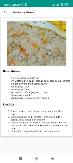 MPASI Recipe 6-13 Months Screenshot 2