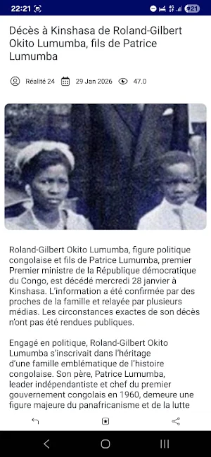 Actualités - Réalité 24 Screenshot 1
