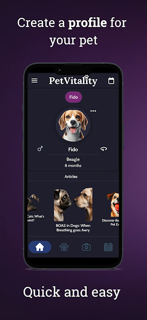 PetVitality Pet Health Tracker Screenshot 0