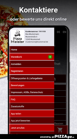 Pizzameister Bonn Screenshot 2