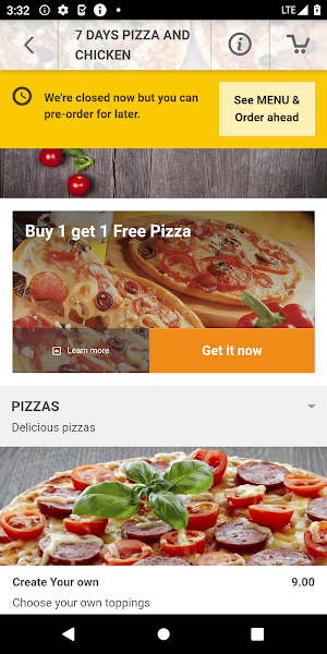 7 days pizza and chicken Screenshot 2