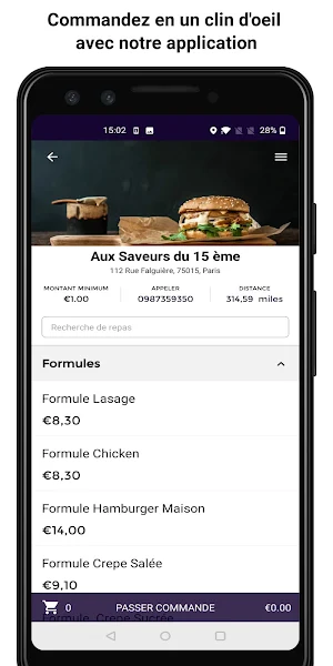 Aux Saveurs du 15 ème Screenshot 0
