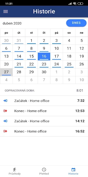 Docházka Screenshot 2