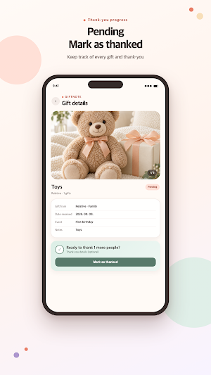 GiftNote: Baby Gift Tracker Screenshot 3