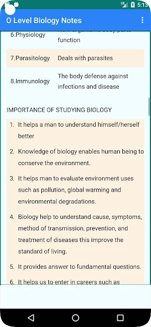 Biology O Level Notes screenshot 2