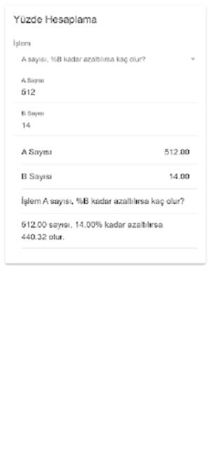Yüzde Hesaplama Screenshot 3