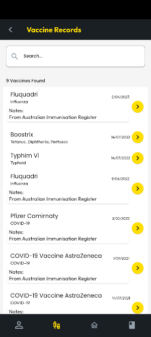 The Travel Clinic Vaccine App Screenshot 1